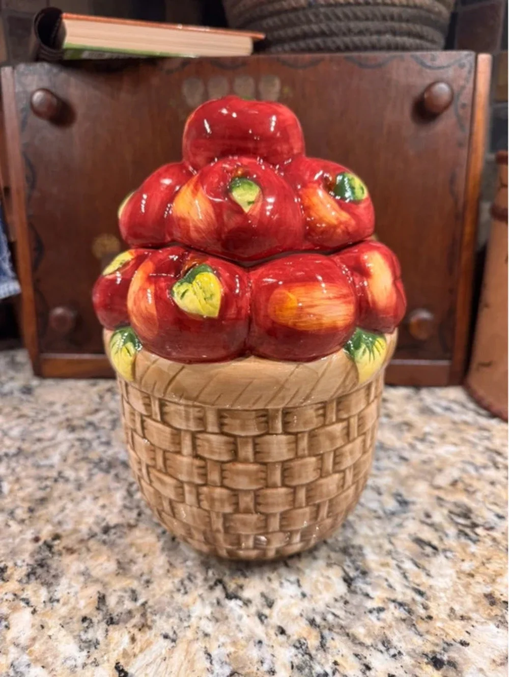 Vintage Alco Apple Basket Cookie Jar